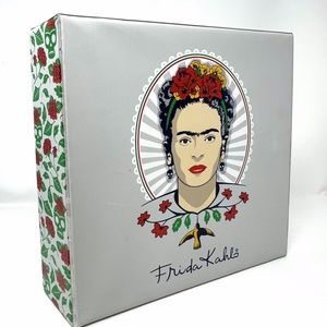 Vintage Image of Frida Kahio Placed on Custom Binder with Floral Design